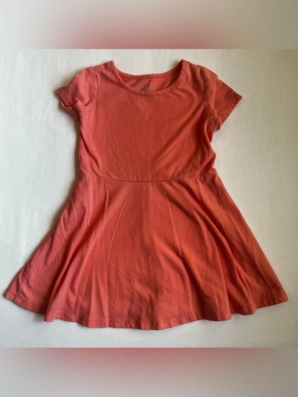 The Children's Place Coral  & Tie-Dye Yellow-Pink Knit Skater Dresses Size 2T